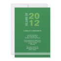 Green sport stripe graduation class invitation invitation