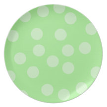 Green Spotty Pattern. Dinner Plate
