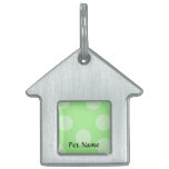 Green Spotty Pattern. pet tags