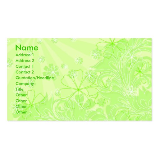 green spring_card business card templates