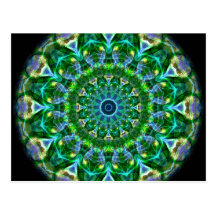 Green Spring Kaleidoscope Postcards