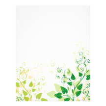 Green Spring Leafs Custom Letterhead