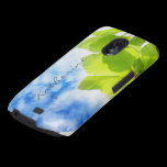 Green spring leaves and blue sky casemate cases