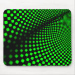 Green square on black mouse mats