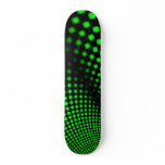 Green square on black custom skateboard