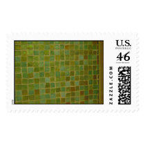 Green Squares postage stamp by DonnaGrayson Green Squares postage stamp