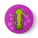Green Squid Buttons by Sporkbender Green Squid Buttons