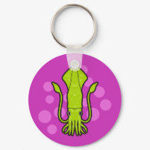 Green Squid Keychains by Sporkbender Green Squid Keychains