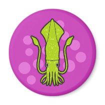 Green Squid Magnets by Sporkbender Green Squid Magnets
