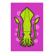 Green Squid Posters posters