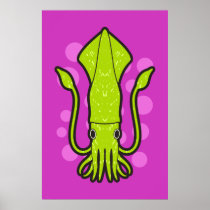 Green Squid Posters