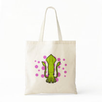 Green Squid Tote bags by Sporkbender Green Squid Tote bags