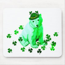 Green St. Patrick's Polar Bear mousepads by orsobear Green St. Patrick's Polar Bear mousepads