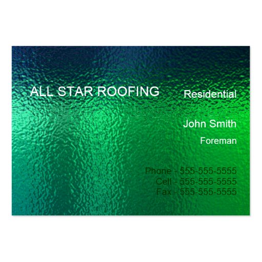 Green Stained Glass Business Card Template Generic (front side)