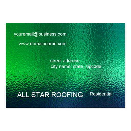 Green Stained Glass Business Card Template Generic (back side)