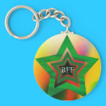 GREEN STAR  BFF keychains