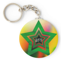 GREEN STAR  BFF KEYCHAIN