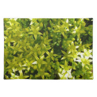 green star like flowers herbal plant placemats