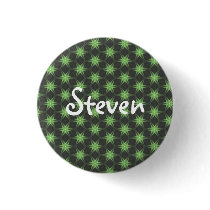 Green Star Name badge button pin buttons