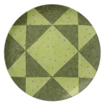 Green Star Quilter's Plate