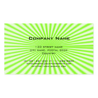 green starbust cool business card. business cards