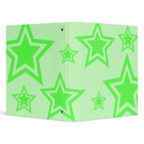 Green Stars 1" Binder by nottynotebooks Green Stars 1" Binder