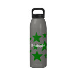 Green Stars Liberty Bottle Just Add Name Drinking Bottle