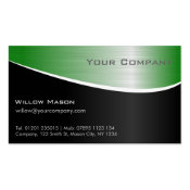 Green Steel Effect, Professional Business Card