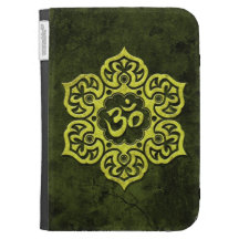 Green Stone Floral Om Cases For Kindle