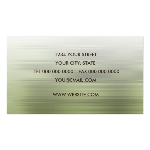 Green Stripe Business Card (back side)