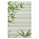 Green Stripe Floral Border Stationery Paper