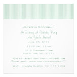Green Stripe Party Invitations