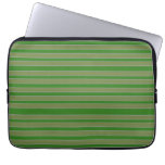 green stripe pattern laptop sleeve