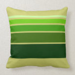 Green stripe pattern pillow