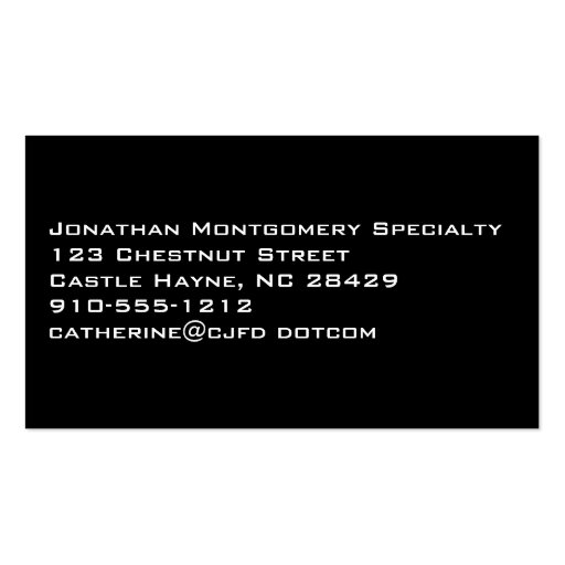 Green Stripe Professional Business Card (back side)