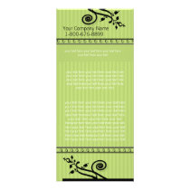 Green Striped Rack Card rack cards