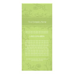 Green Striped Rack Card Swirl Label