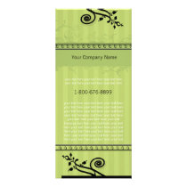 Green Striped Rack Card Swirl Label rack cards by samack Green Striped Rack Card Swirl Label rack cards