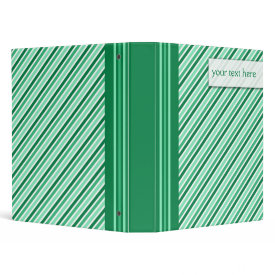 Green Stripes 1 Inch Binder binder