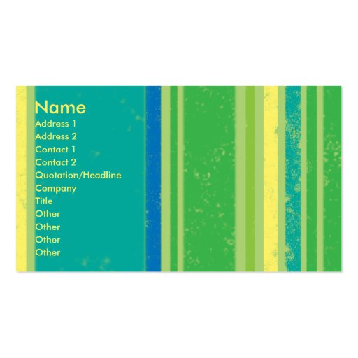 Green Stripes Business Card