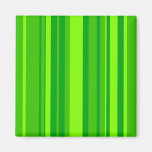 Green Stripes Fridge Magnet