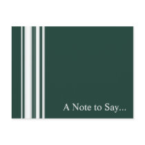 Green Stripes Postcard