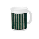 Green stripes upholstery fabric drink pitchers