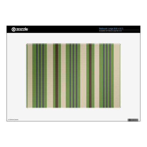 green stripes vinyl skins decals for large netbooks