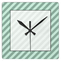 Green Stripes. Wallclocks