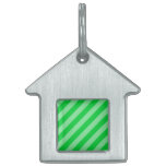 Green Stripy Pattern. pet tags