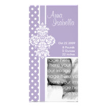 Green Stylish Damask Photo Card photo cards