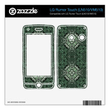 Green stylish pattern decals for LG rumor touch