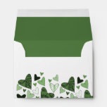 Green Stylized Hearts envelopes