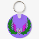 Green Sufi Winged Heart keychain
